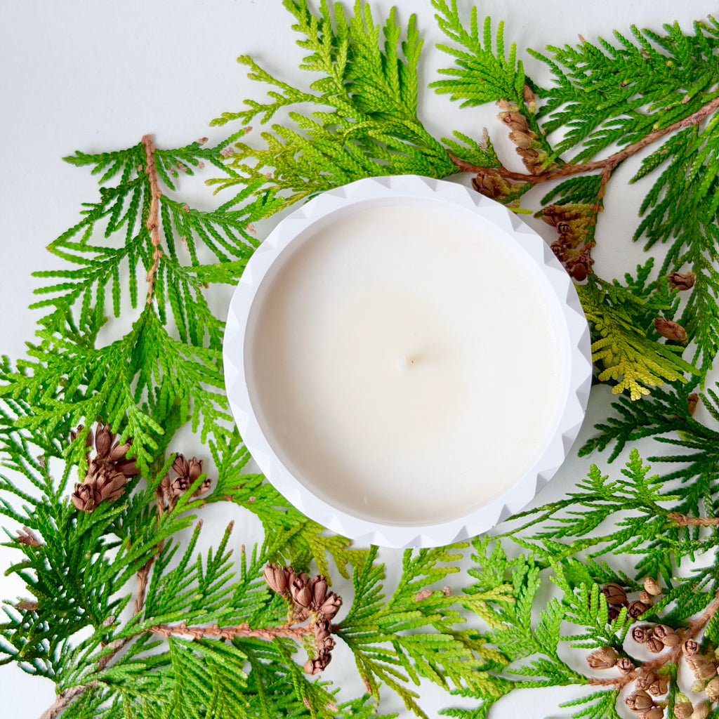 Winter Forest Geo Candle
