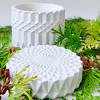 Winter Forest Geo Candle