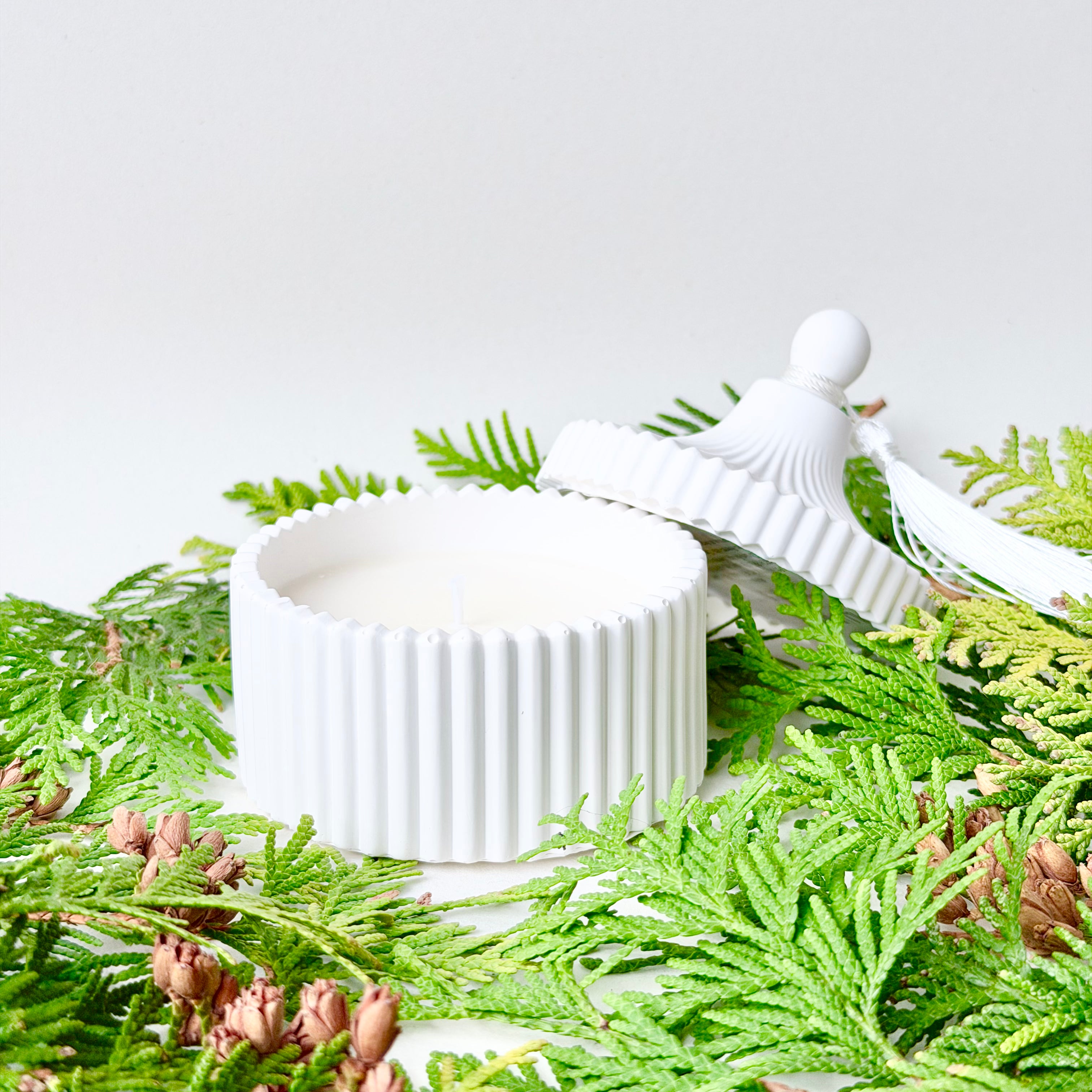 Winter Forest Tassel Candle