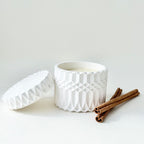 Cinnamon and Cedarwood Geo Candle