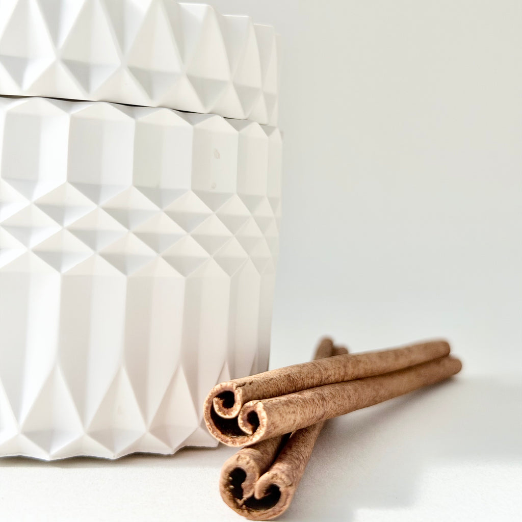 Cinnamon and Cedarwood Geo Candle