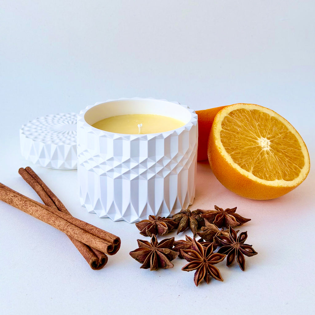 Spiced Orange Geo Candle