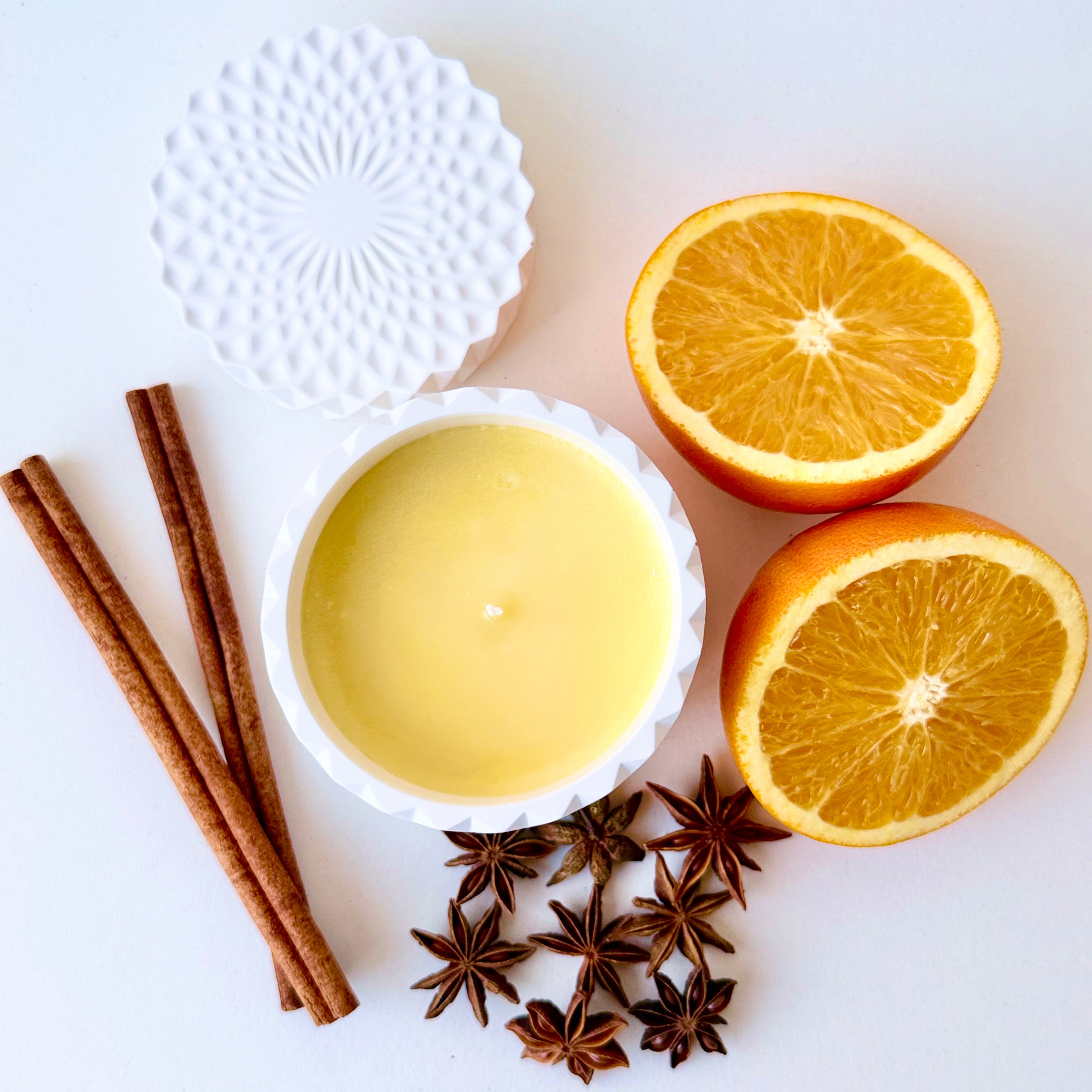 Spiced Orange Geo Candle