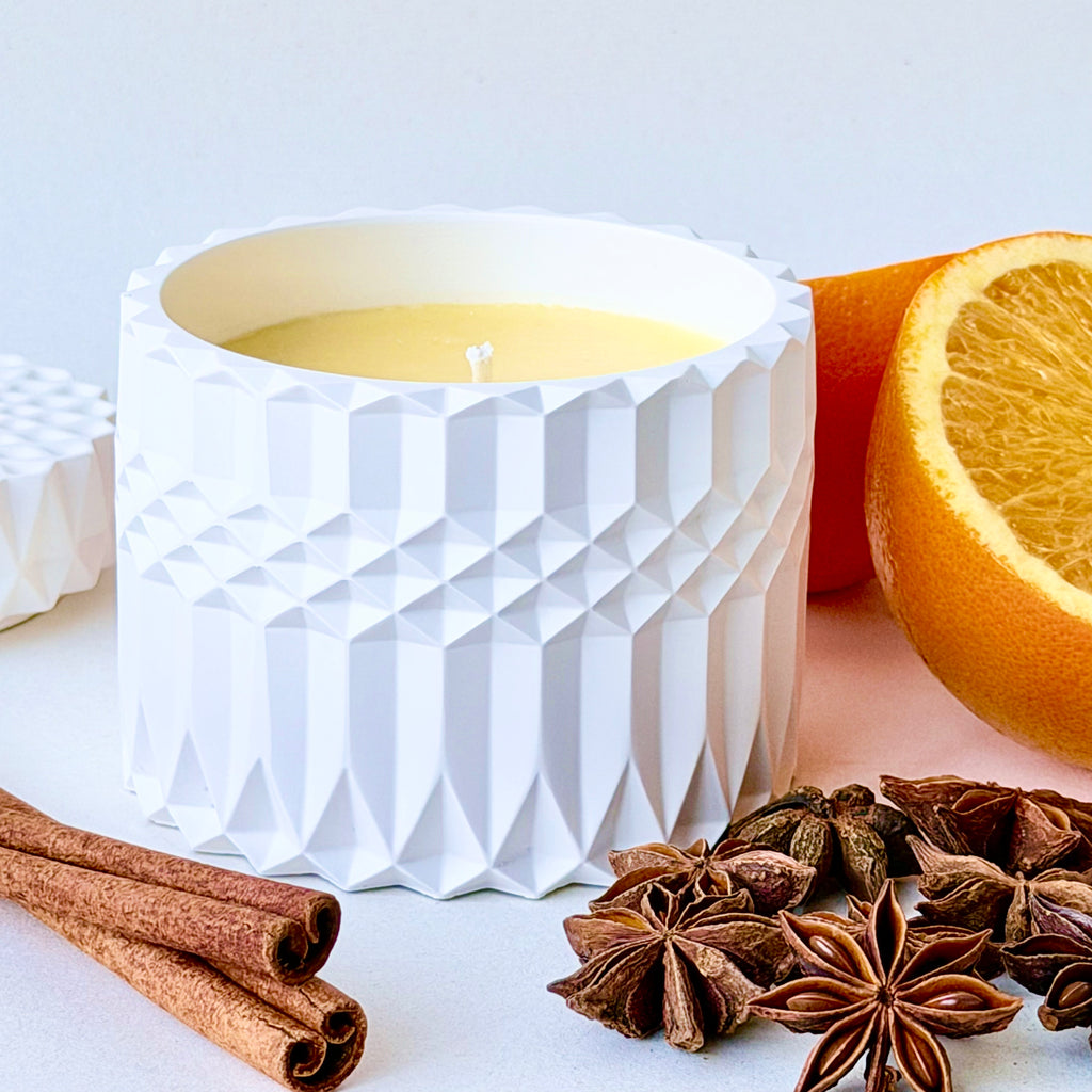 Spiced Orange Geo Candle