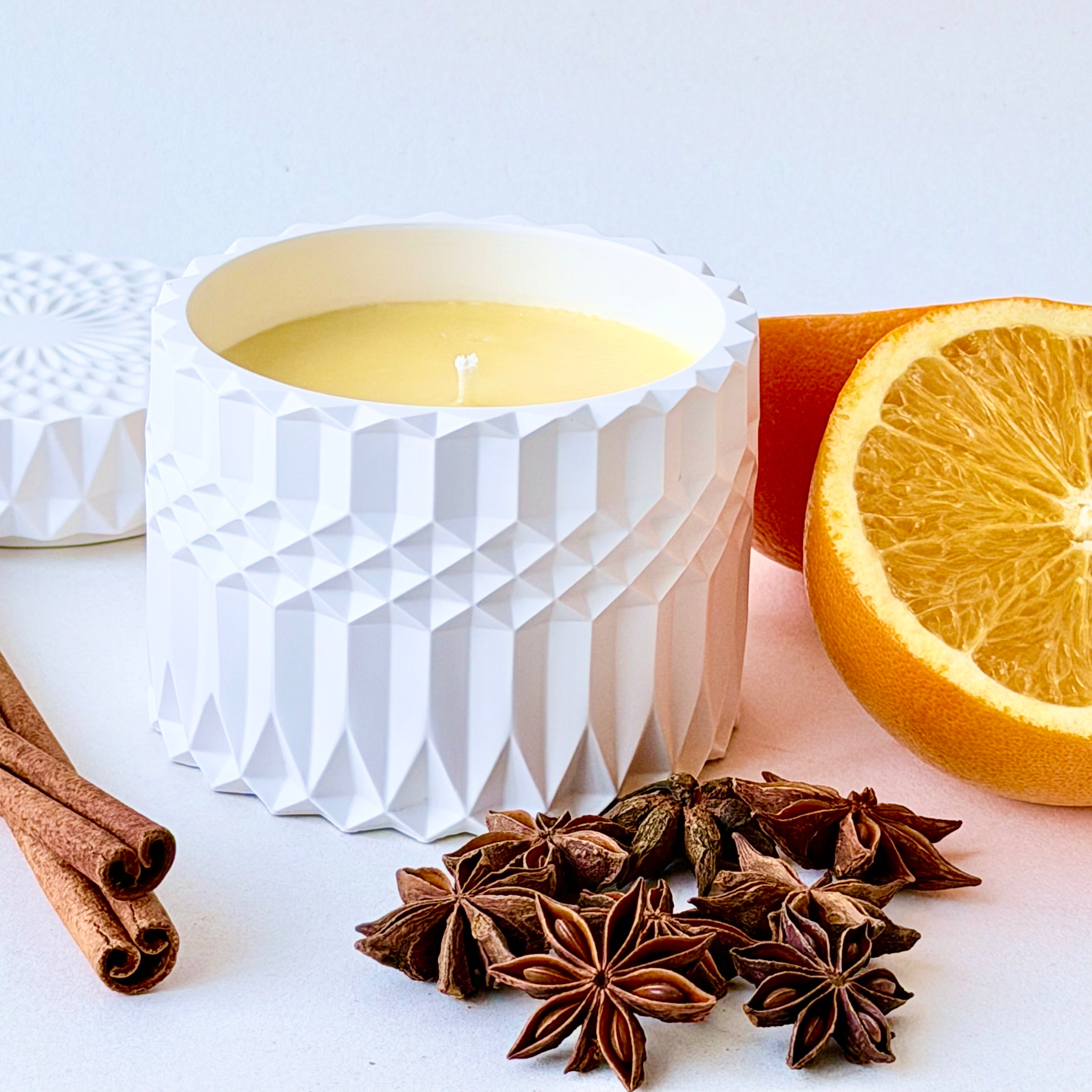 Spiced Orange Geo Candle